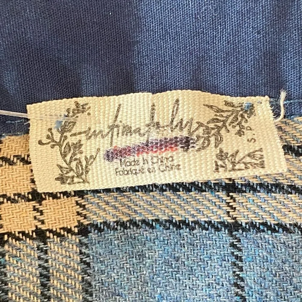 Free people Sunday morning sleep shirt sapphire blue plaid small new